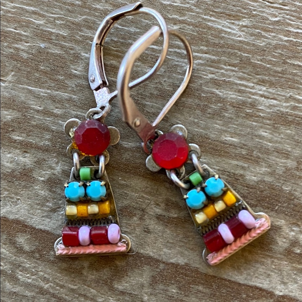 Ayala Bar multi colored beaded dangling earrings